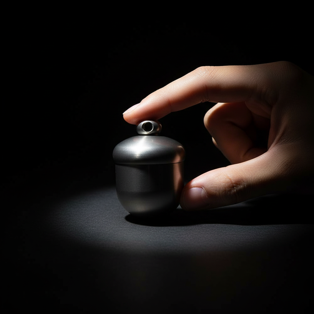 Titanium Acorn Pendant Container · S or L