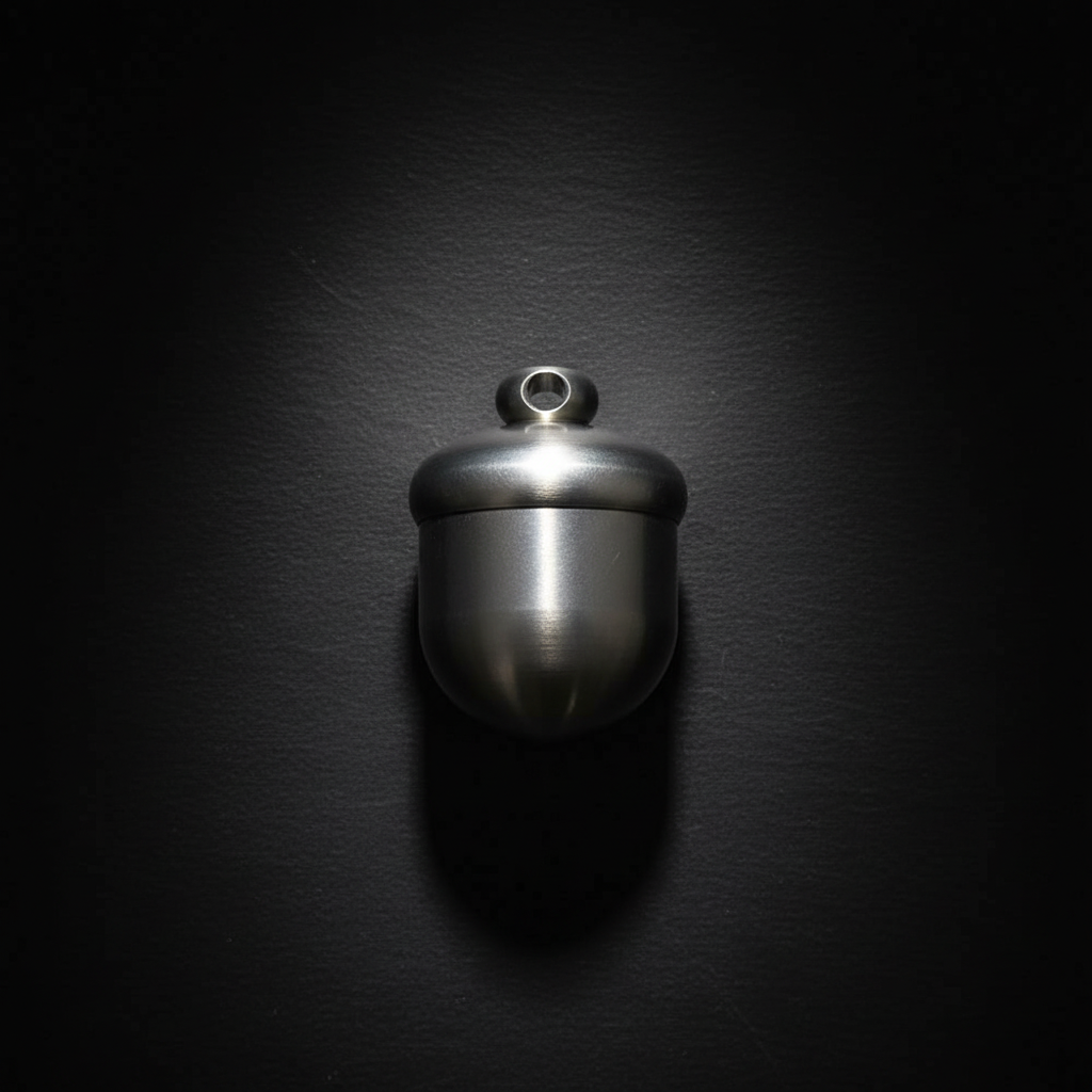 Titanium Acorn Pendant Container · S or L
