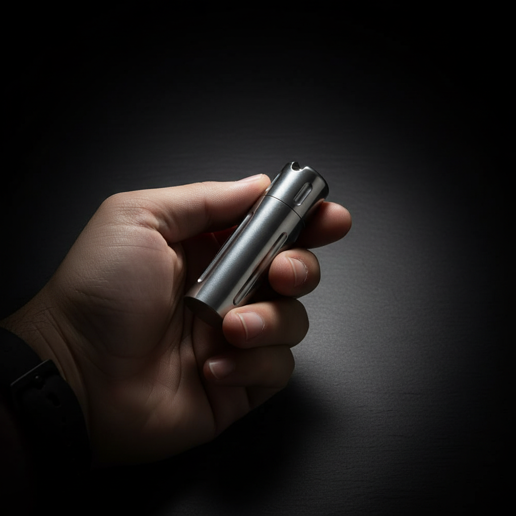 Grooved Titanium Pocket Canister · 58 mm