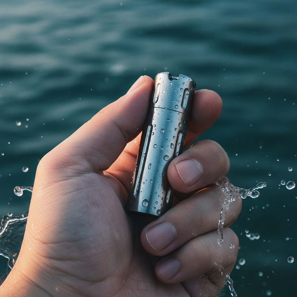 Grooved Titanium Pocket Canister · 58 mm