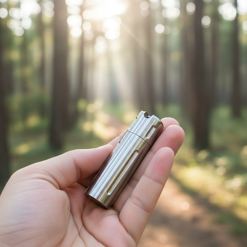 Grooved Titanium Pocket Canister · 58 mm