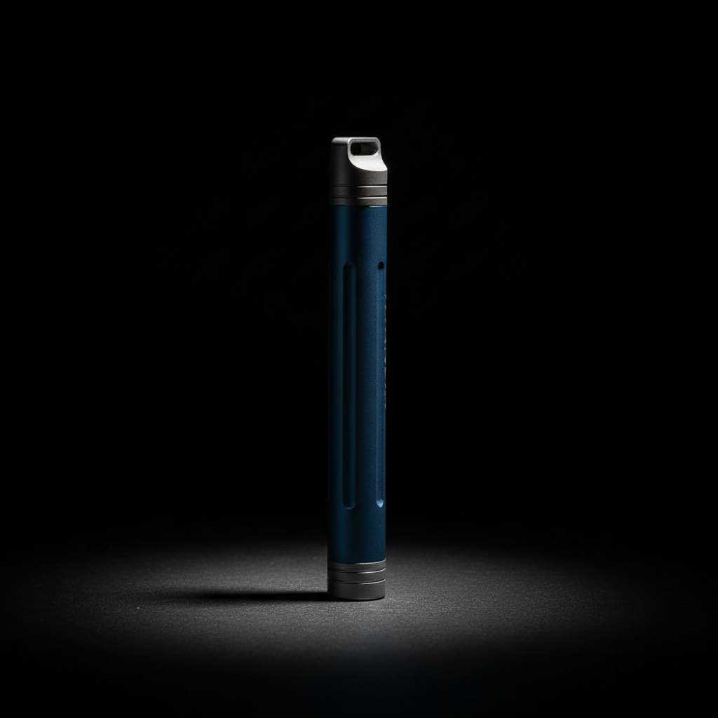 Titanium Toothpick Holder · Gray or Blue · 78 mm