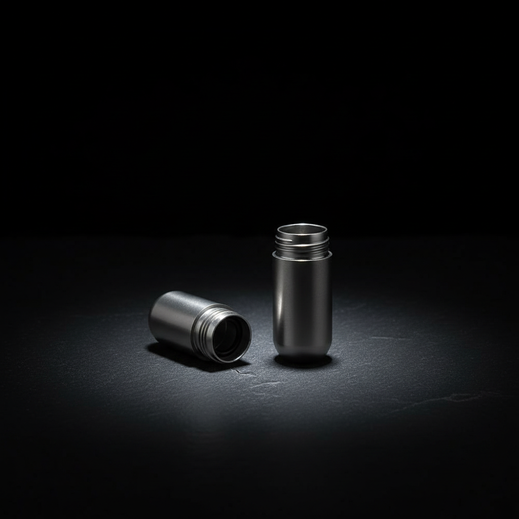 Titanium Keychain Pill Vial · Silver, Black or Colourful