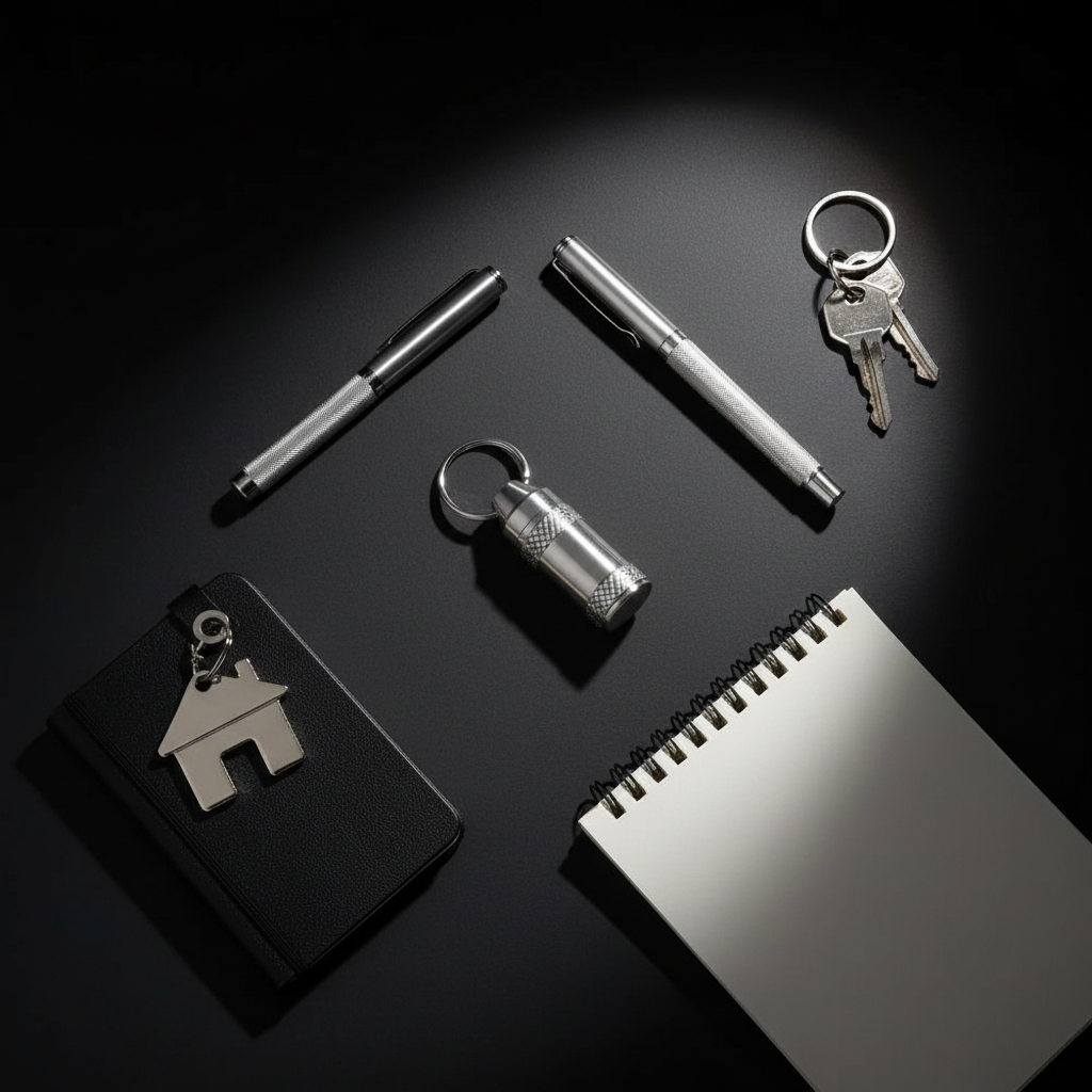 Titanium Keychain Capsule · 35 mm