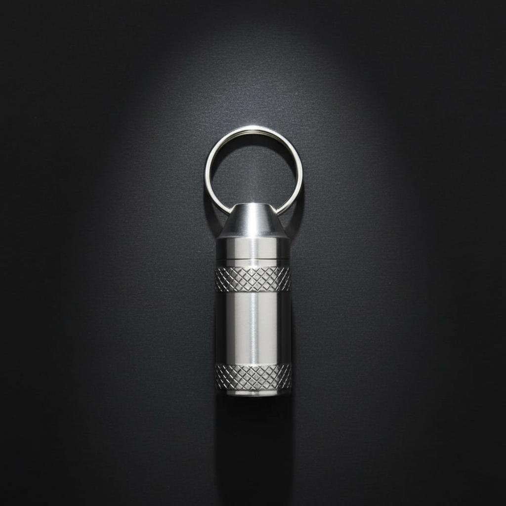 Titanium Keychain Capsule · 35 mm