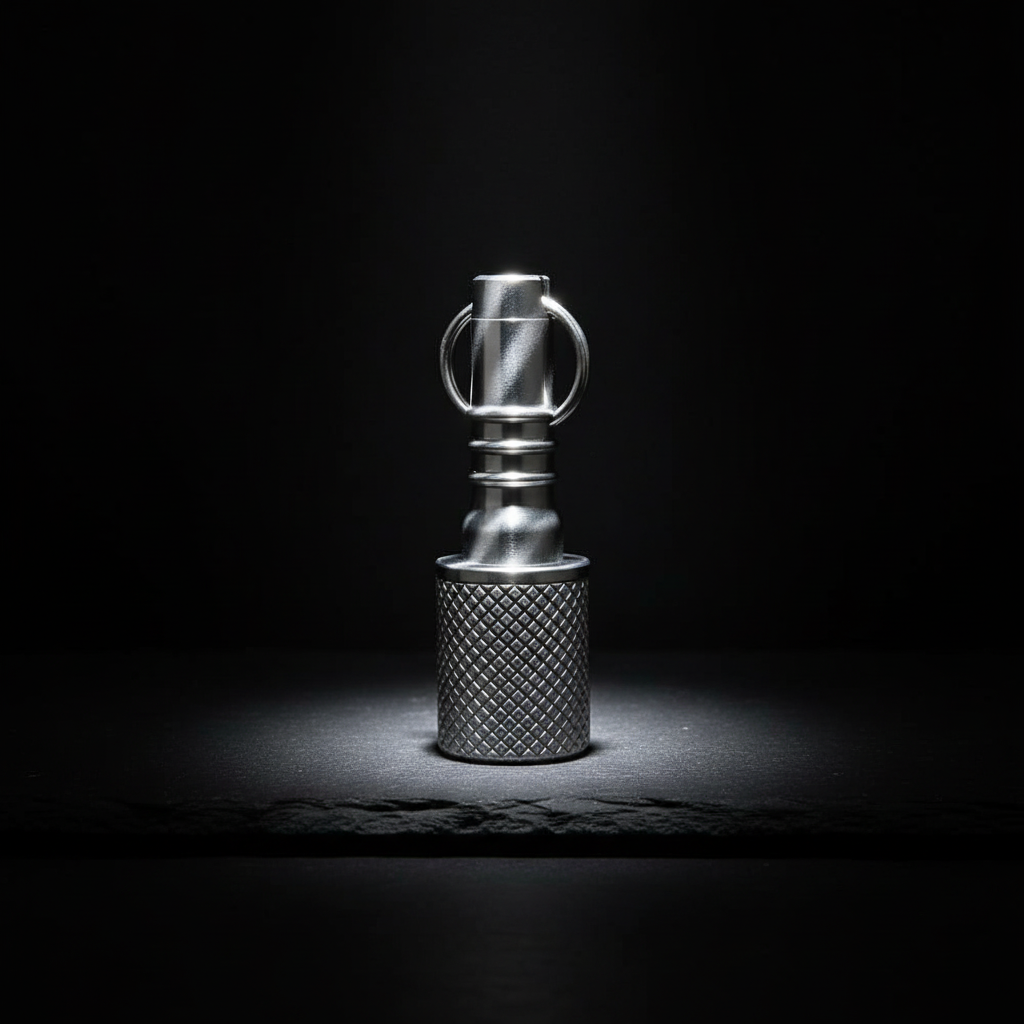 Titanium Mini Keychain Container · 46.5 mm