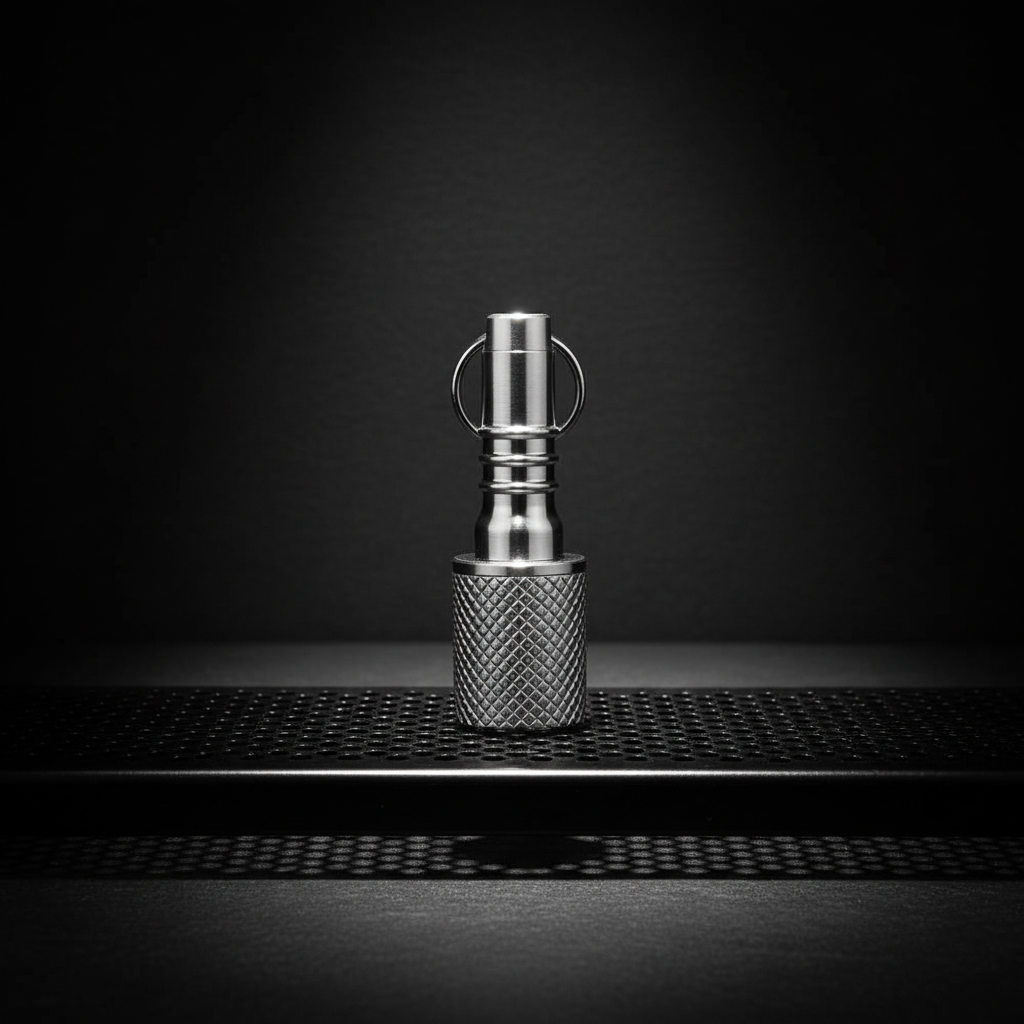 Titanium Mini Keychain Container · 46.5 mm