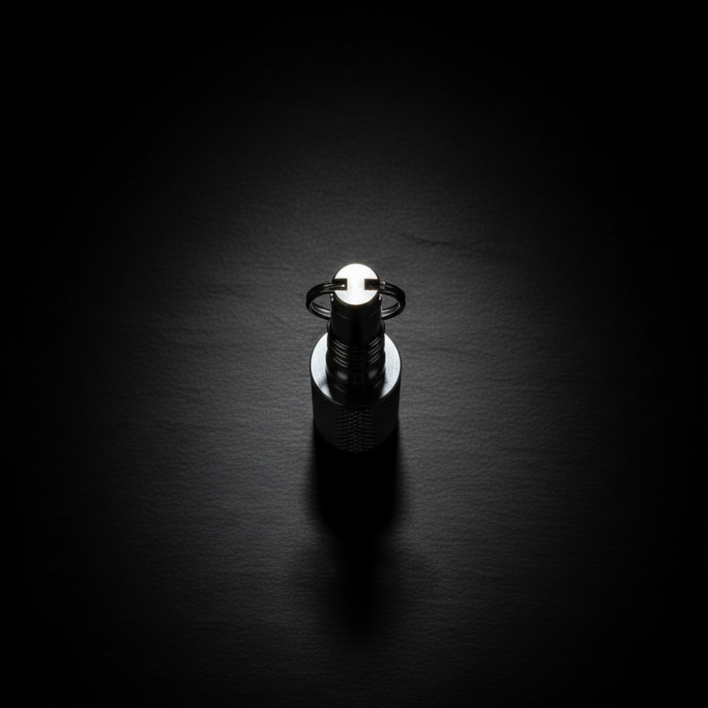 Titanium Mini Keychain Container · 46.5 mm